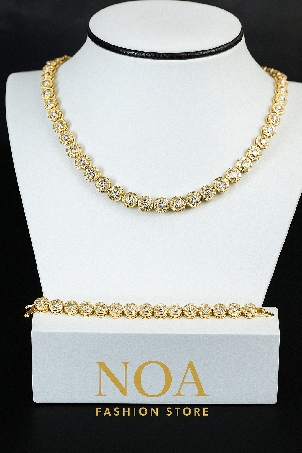 Luxury Bracelet and Necklace Set- Gold Plated
