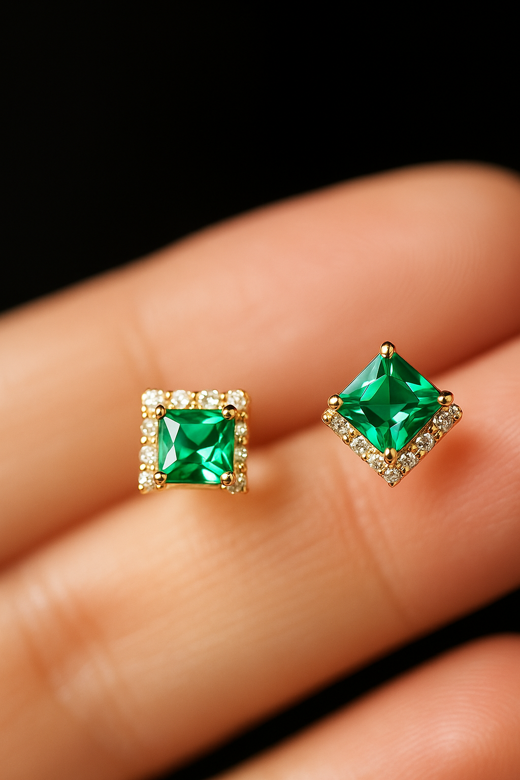 Trend Stud Earrings- 925 Sterling silver 14k Gold Plated