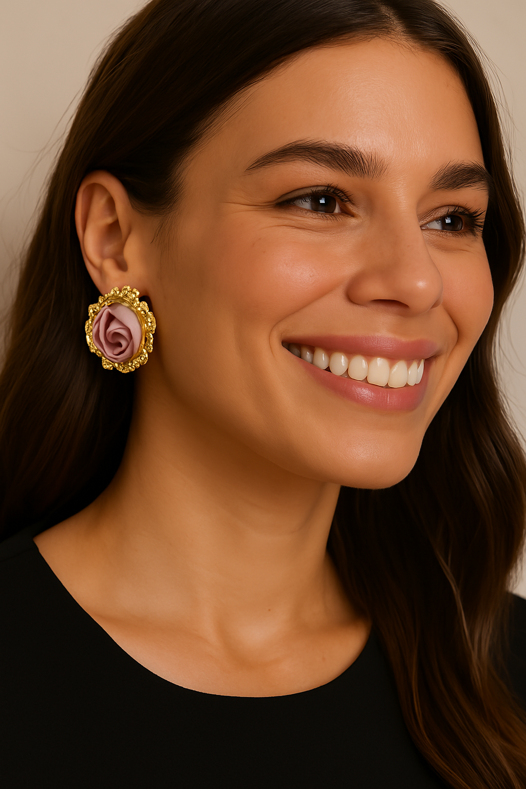 Geometric Vintage Flower Earrings