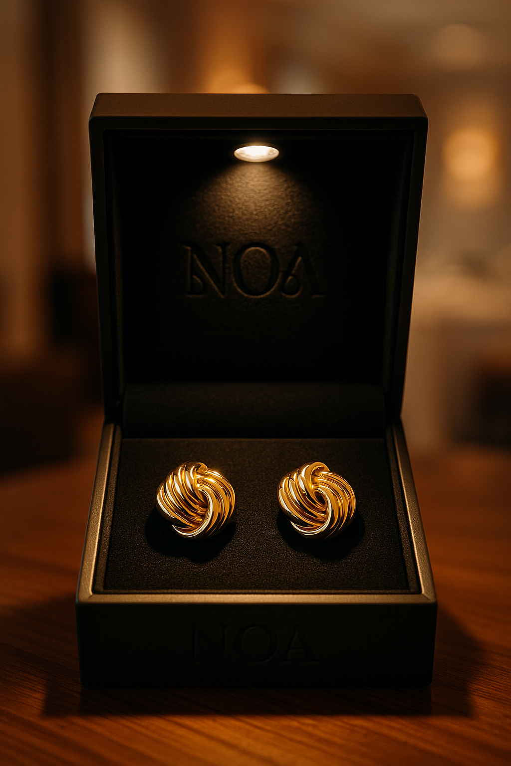 Modern Muse Studs – Bold Brass Geometry in Gold or Silver | NOA