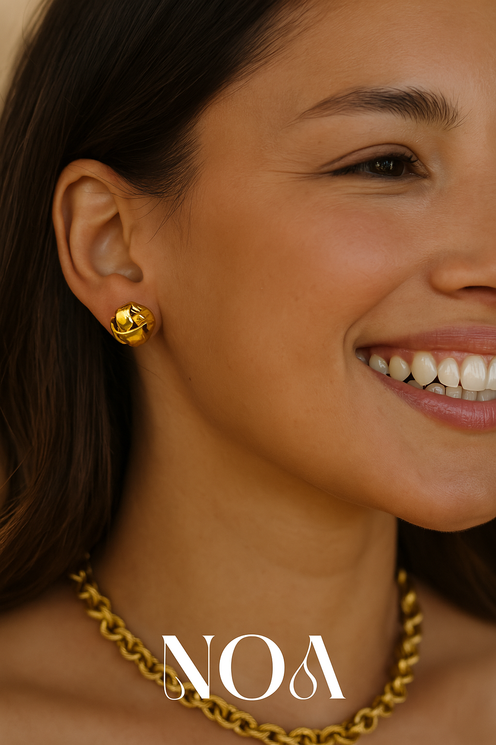 Knot Stud Earrings – Minimalist Everyday Shine in Gold or Silver | NOA