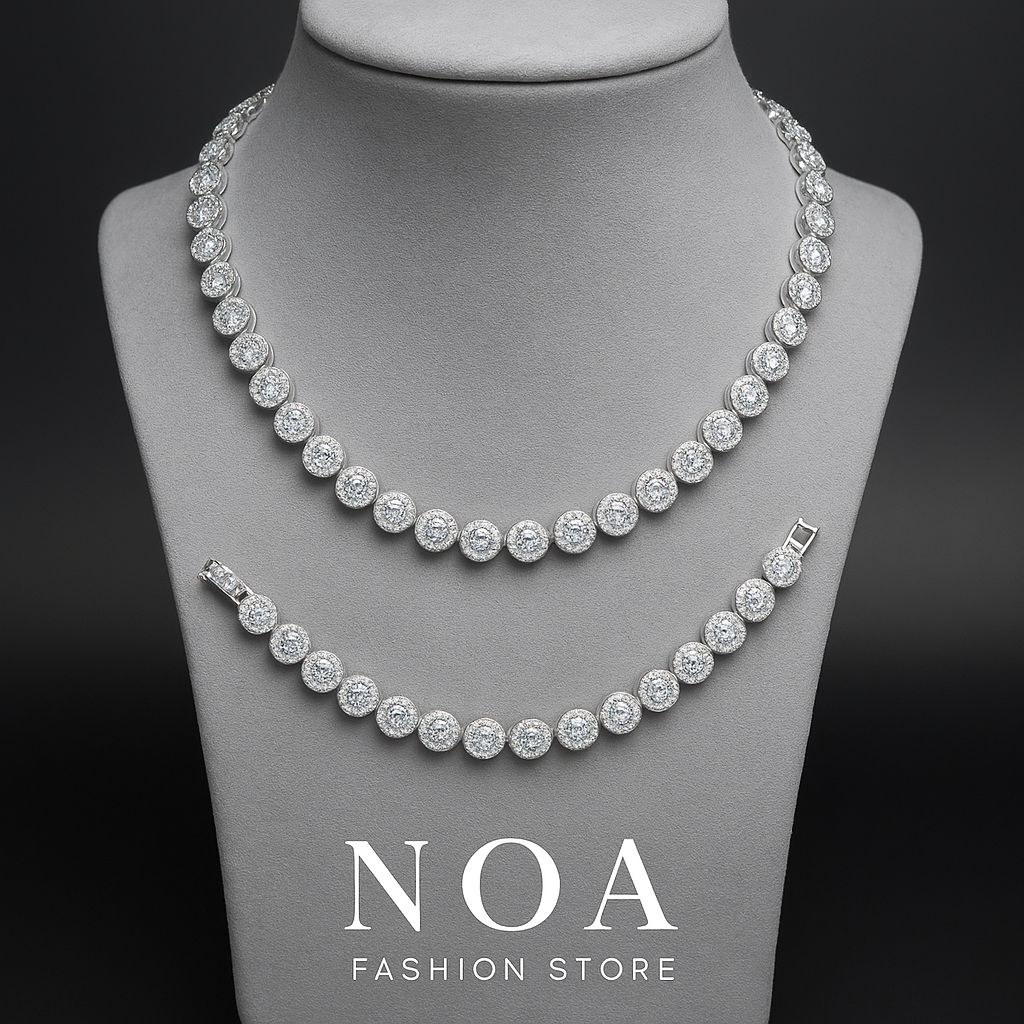 Luxury Bracelet and Necklace Set- Gold Plated