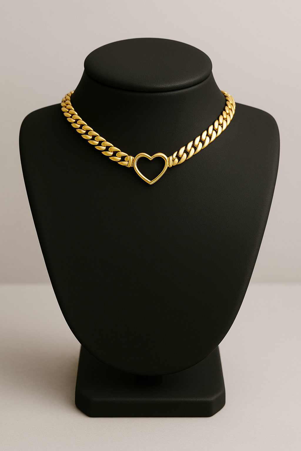 Stainless Steel Heart Minimalist Snake Bone Chain Necklace