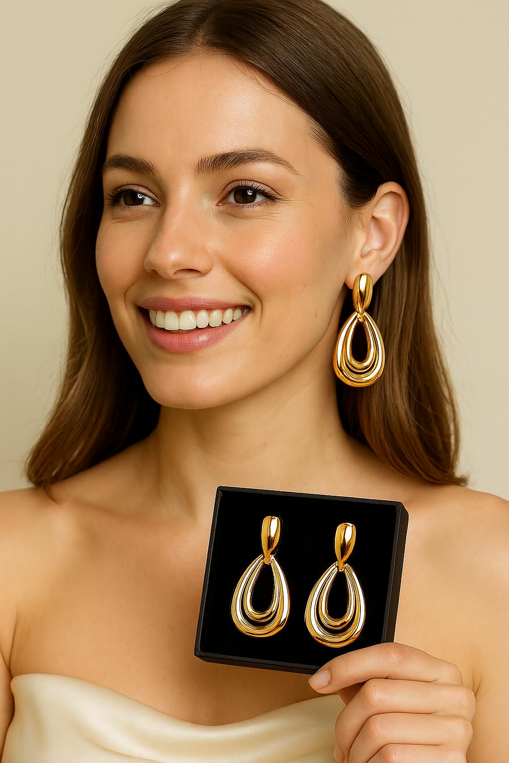 Silver Geometric Hip Hop Drop Earrings – Brass Elegance