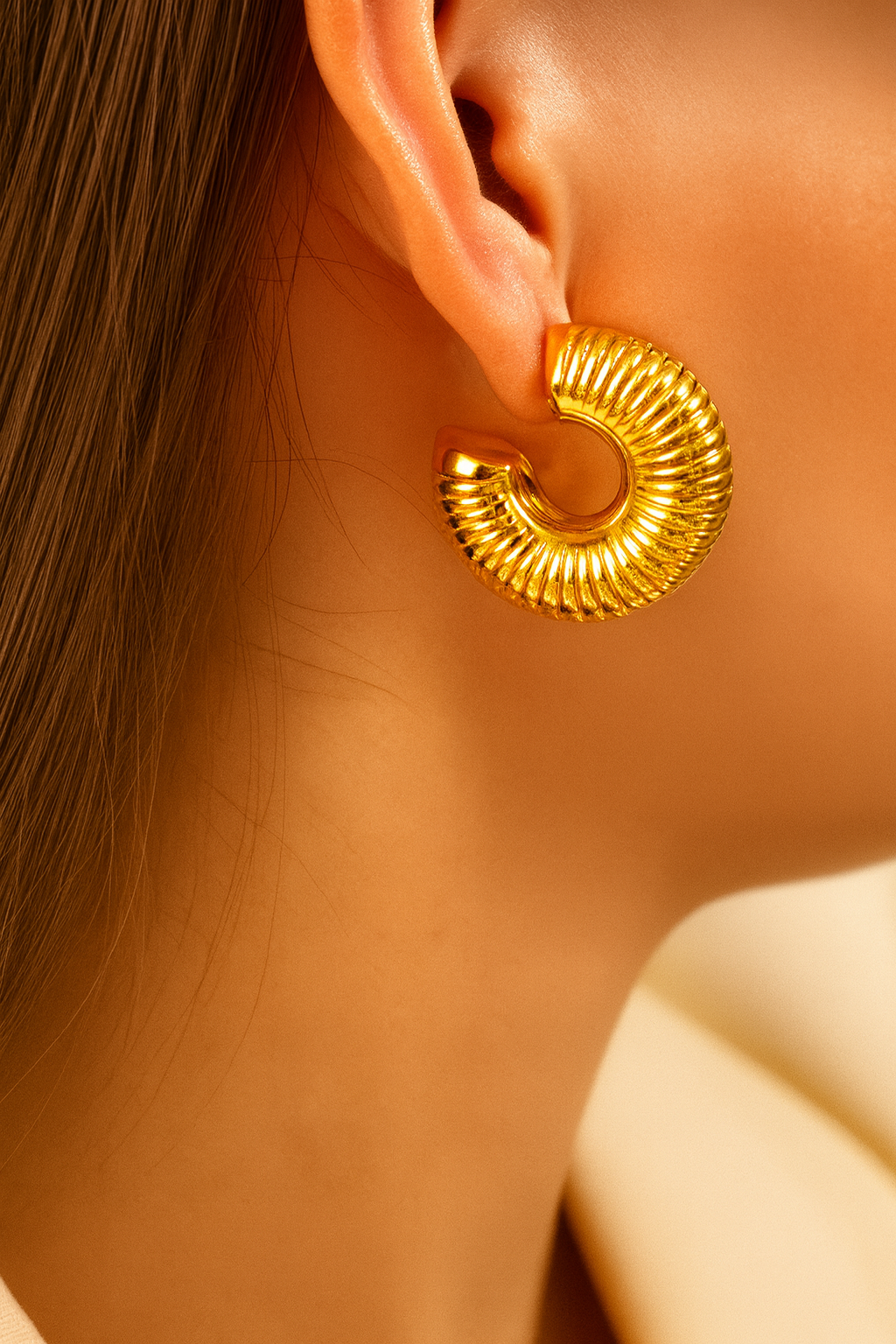 Geo Chic Studs – Bold Titanium Steel Earrings in Gold or Silver | NOA