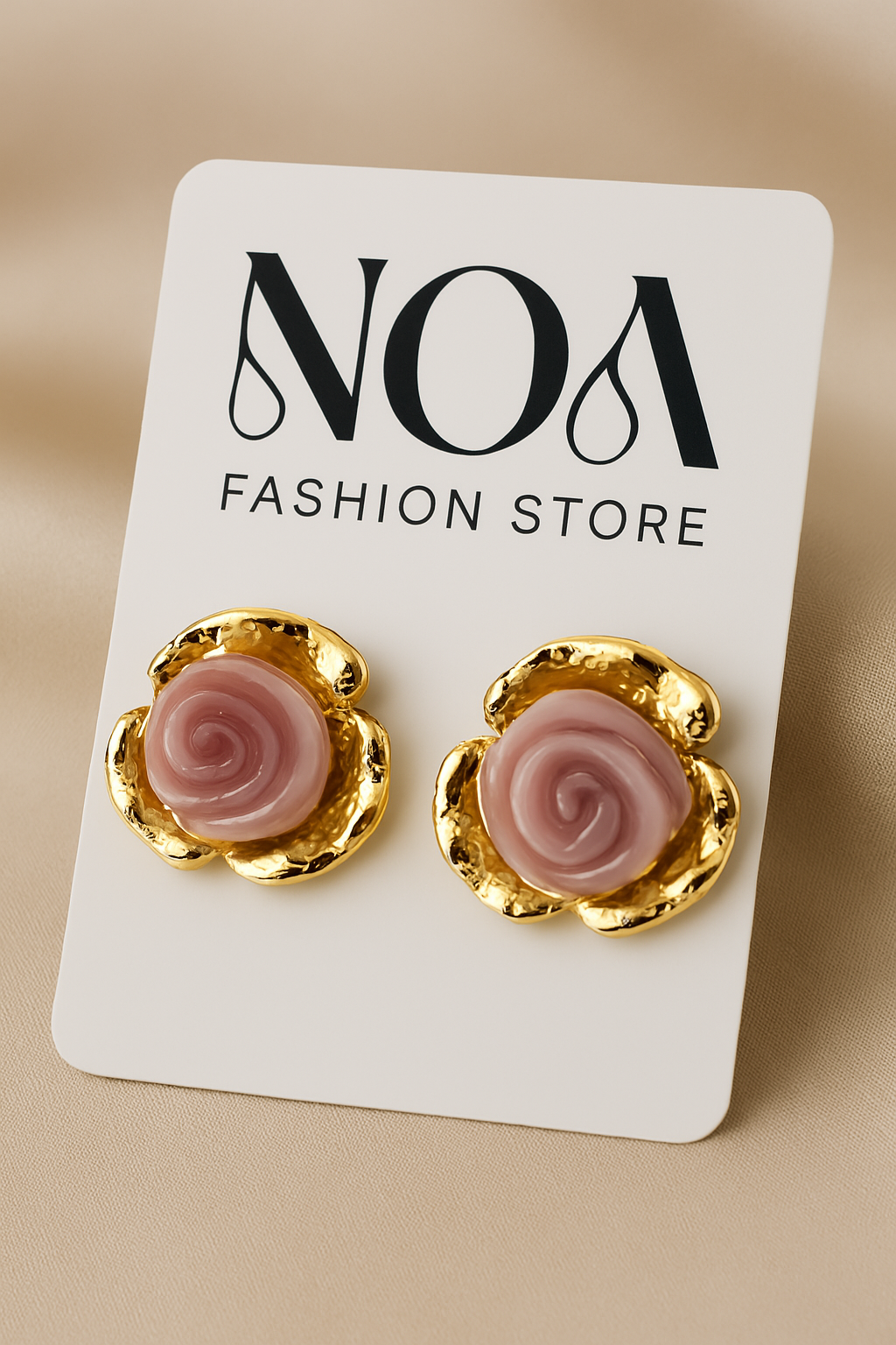 Geometric Vintage Flower Earrings