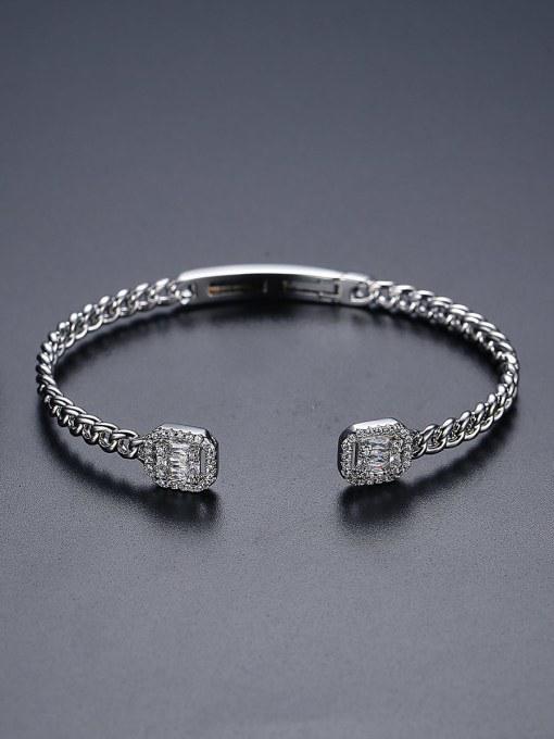 NOA's Silver Diamond Bangle - A Timeless Symphony of Elegance