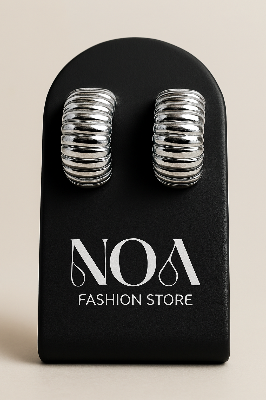 Geometric Elegance Studs – Bold 18K Gold-Plated Stainless Steel | NOA