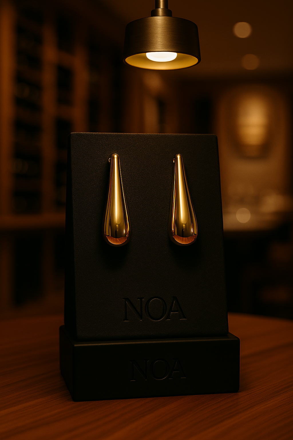 Smooth Water Drop Earrings – Minimalist Shine in Gold or Silver | NOA