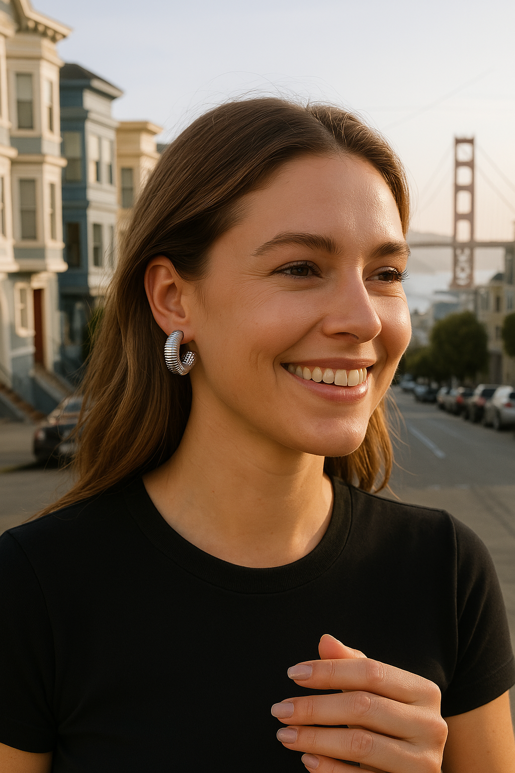 Geo Chic Studs – Bold Titanium Steel Earrings in Gold or Silver | NOA