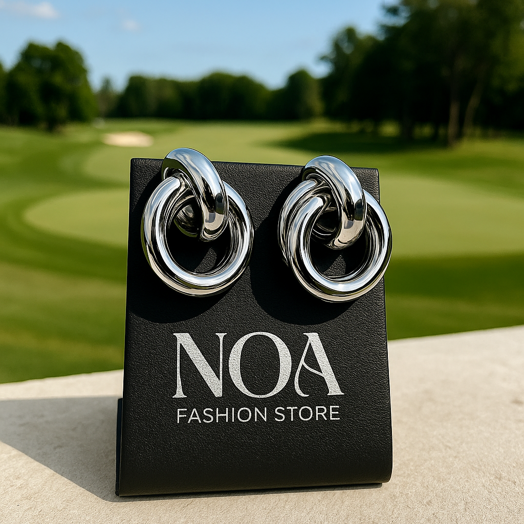 NOA's Titanium Steel Geometric Trend Stud Earrings