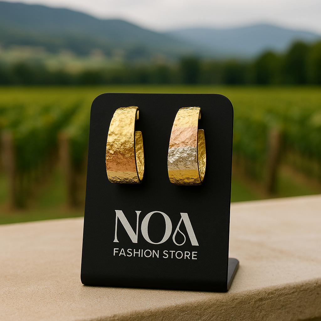 NOA's Brass Irregular Trend Drop Earrings – 14K Gold Plated