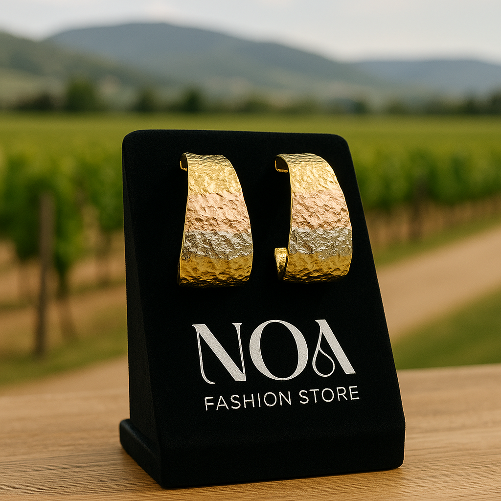NOA's Brass Irregular Trend Drop Earrings – 14K Gold Plated