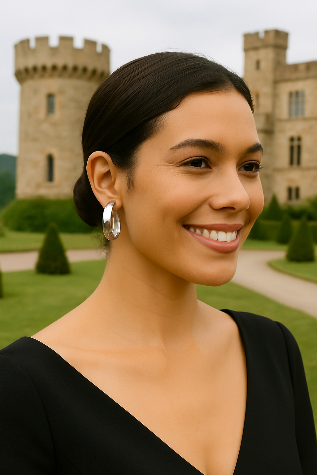 Titanium Steel Round Minimalist Hoop Earrings