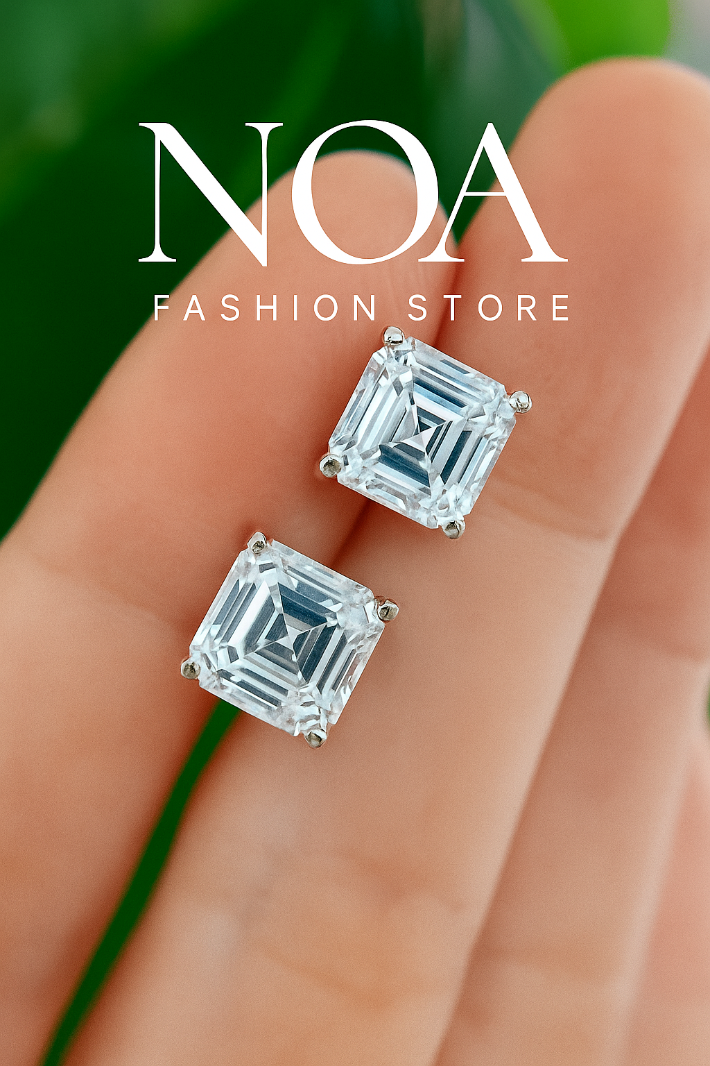 Sterling Silver High Diamond white minimalist.