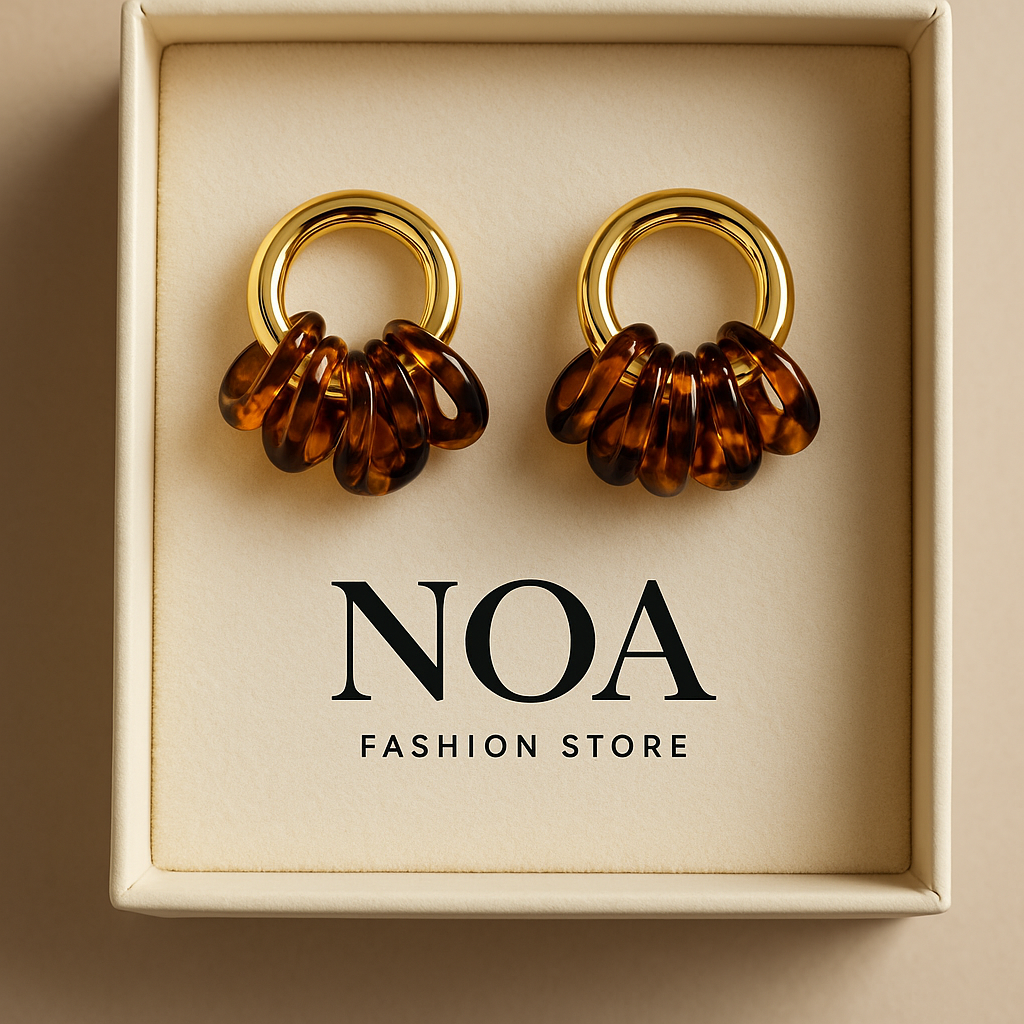 Alloy round leopard vintage earrings