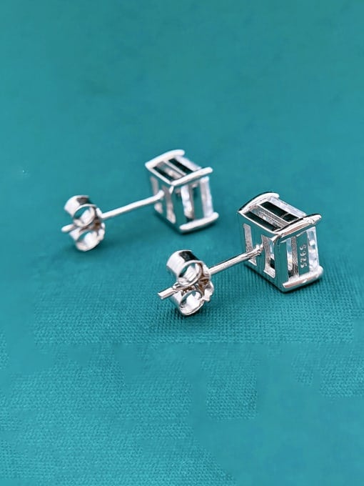 Sterling Silver High Diamond white minimalist.