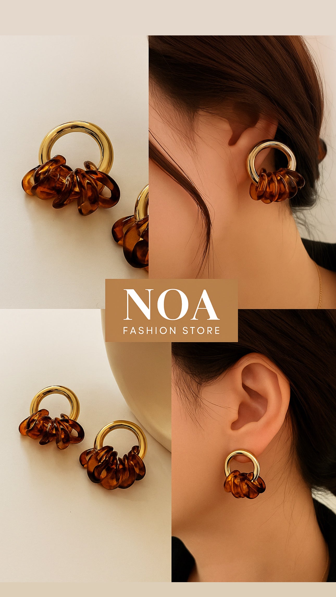Alloy round leopard vintage earrings