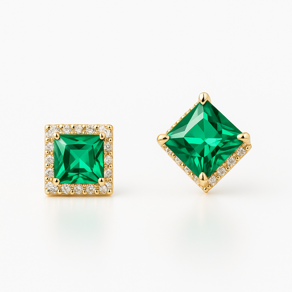 Trend Stud Earrings- 925 Sterling silver 14k Gold Plated