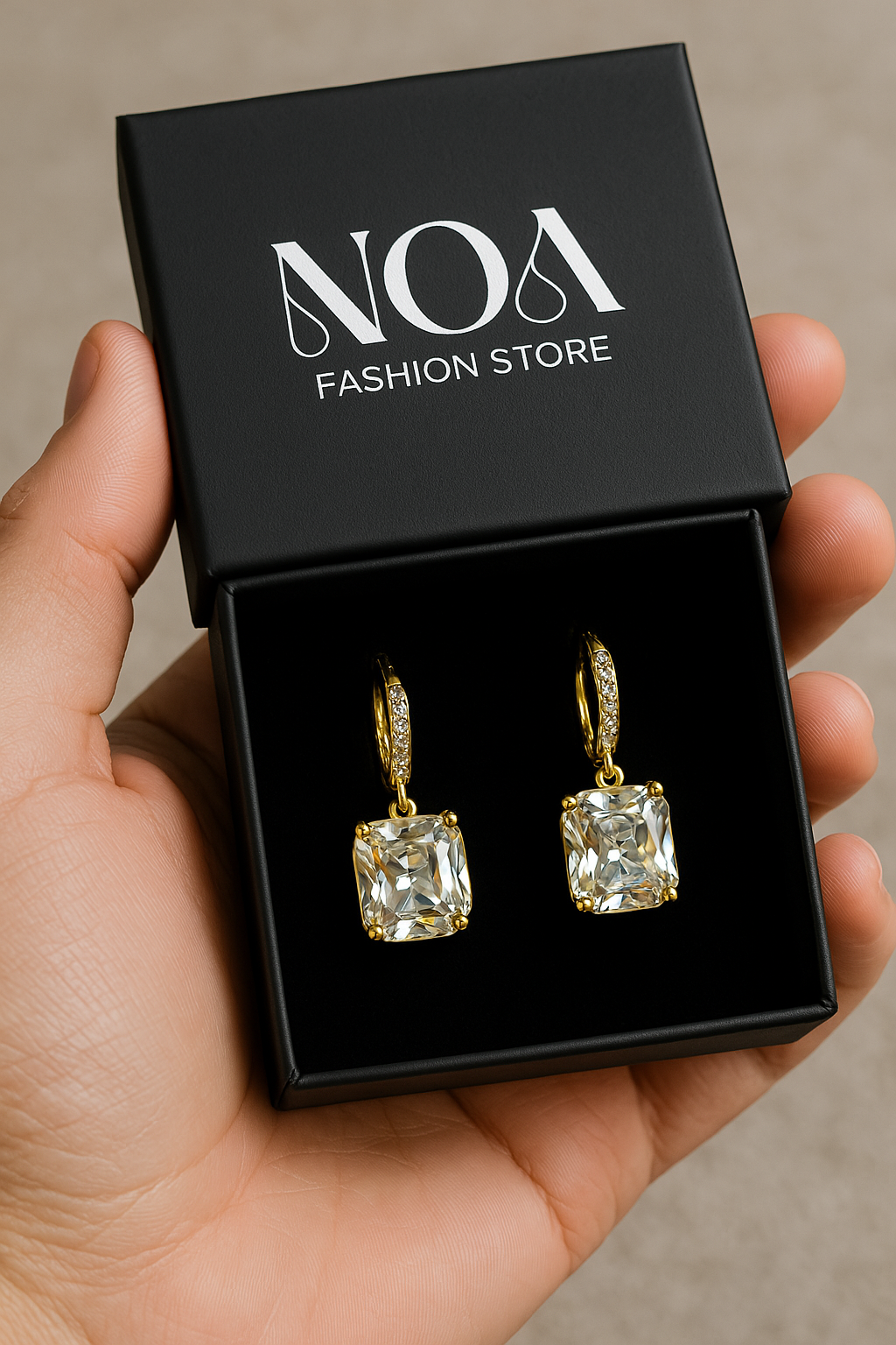 Glow Huggie Hoops – Effortless Everyday Sparkle in Gold or Silver | NOA