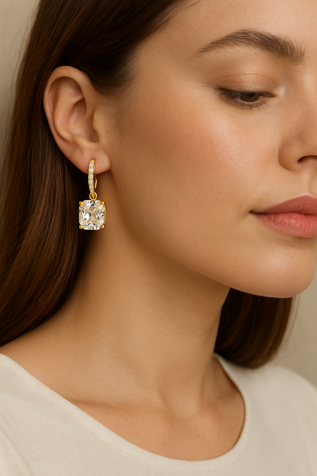 Glow Huggie Hoops – Effortless Everyday Sparkle in Gold or Silver | NOA