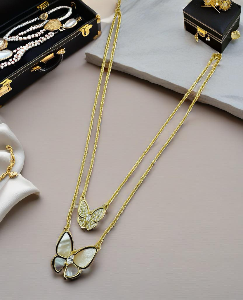 Butterfly Dreams Necklace – Graceful Shine in Gold or Silver | NOA