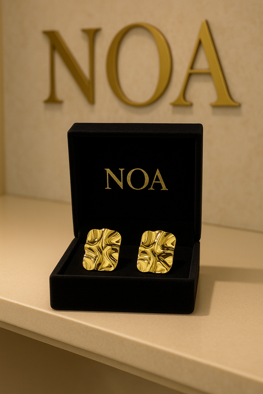 Geometric Trend Stud Earrings – Minimalist Titanium Steel Elegance | NOA