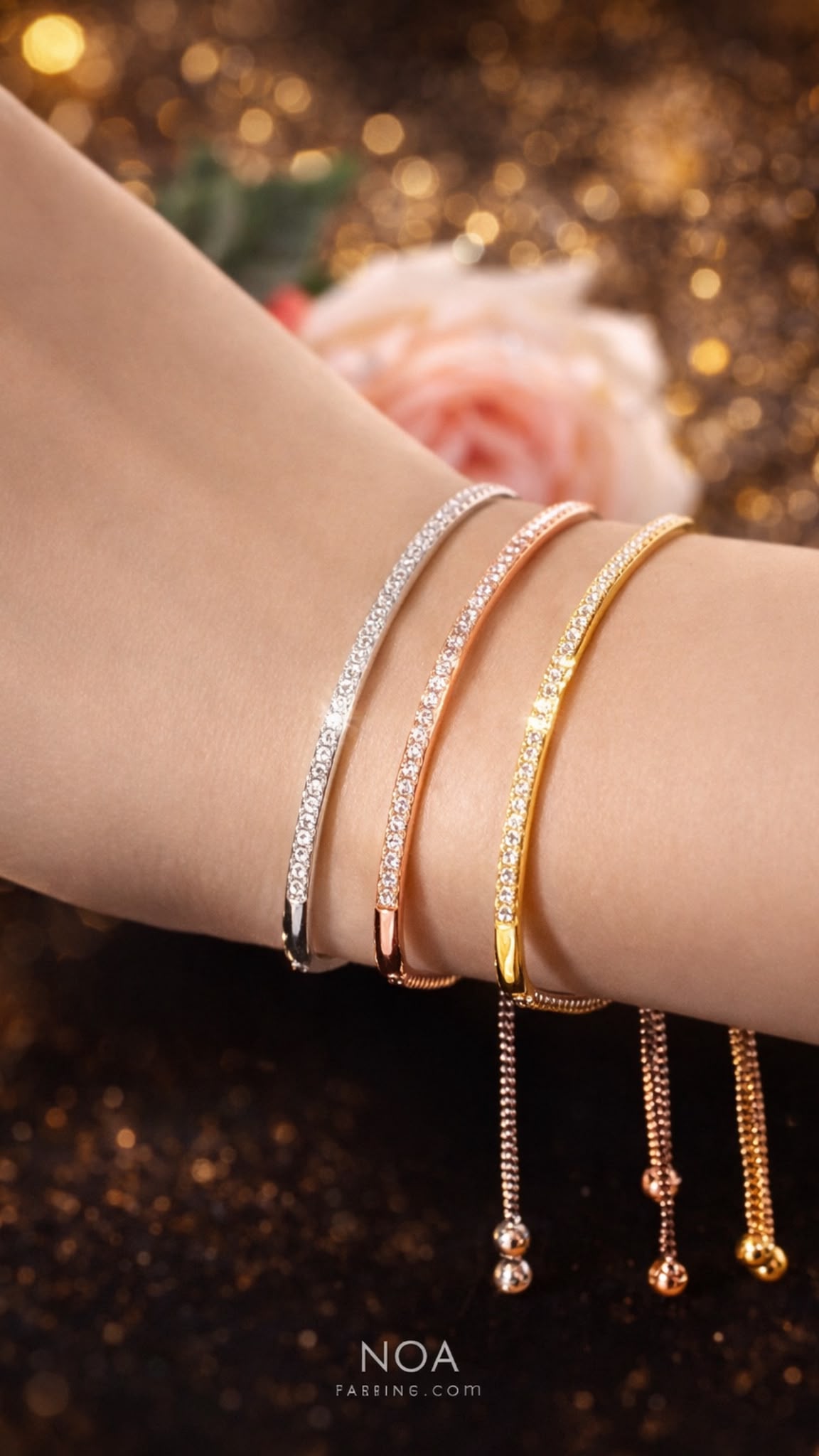 Pulseras ajustables Dainty - Set de 3