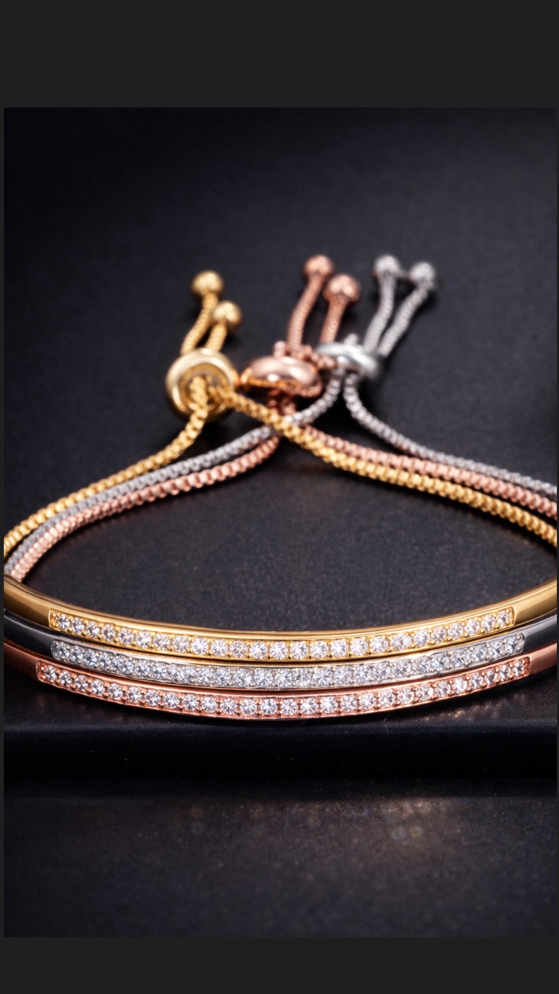 Pulsera ajustable Dainty - Dorado, plateado u oro rosa