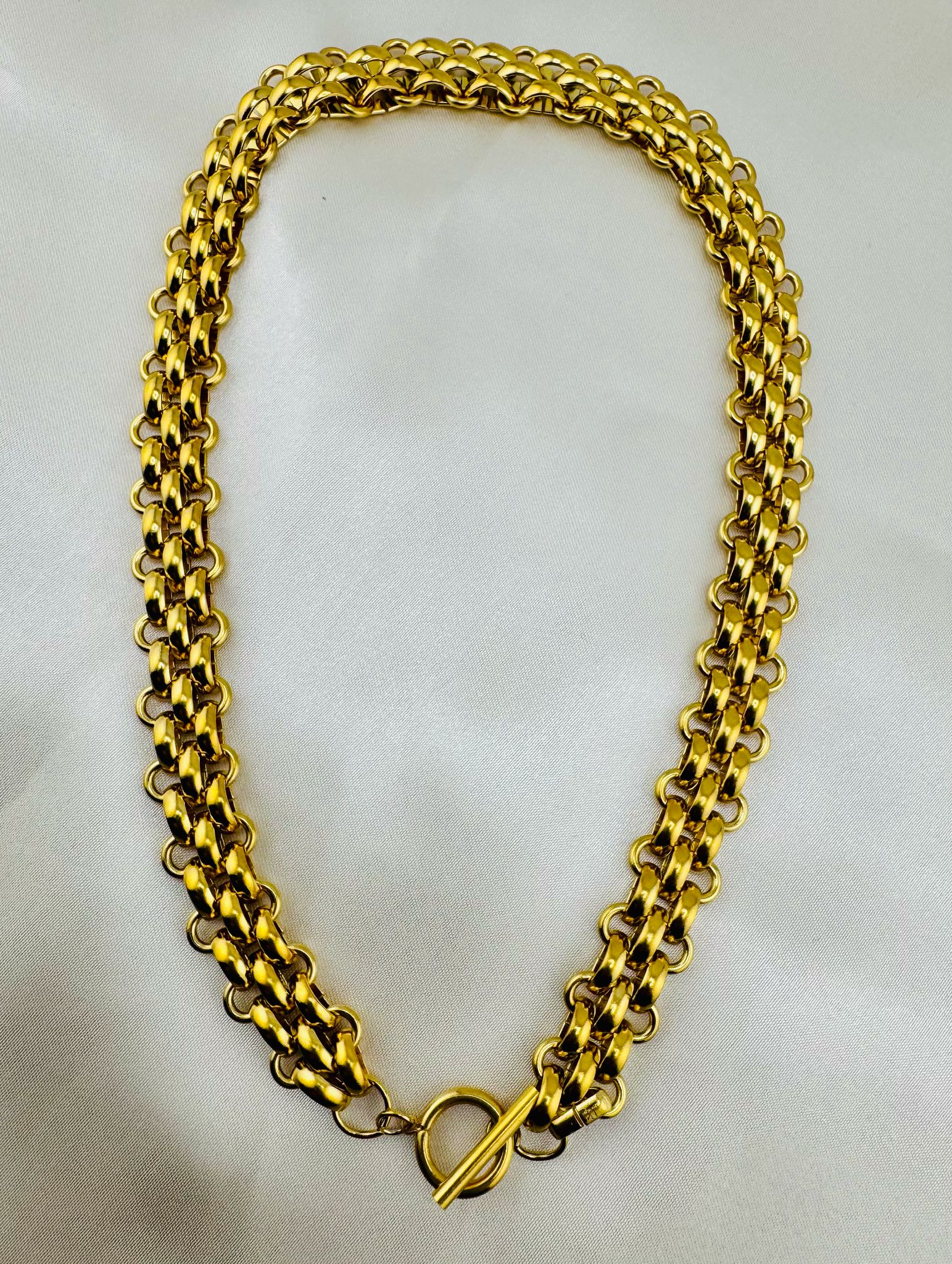 Geometric Duo Necklace Set – 18K Gold & Silver Plated