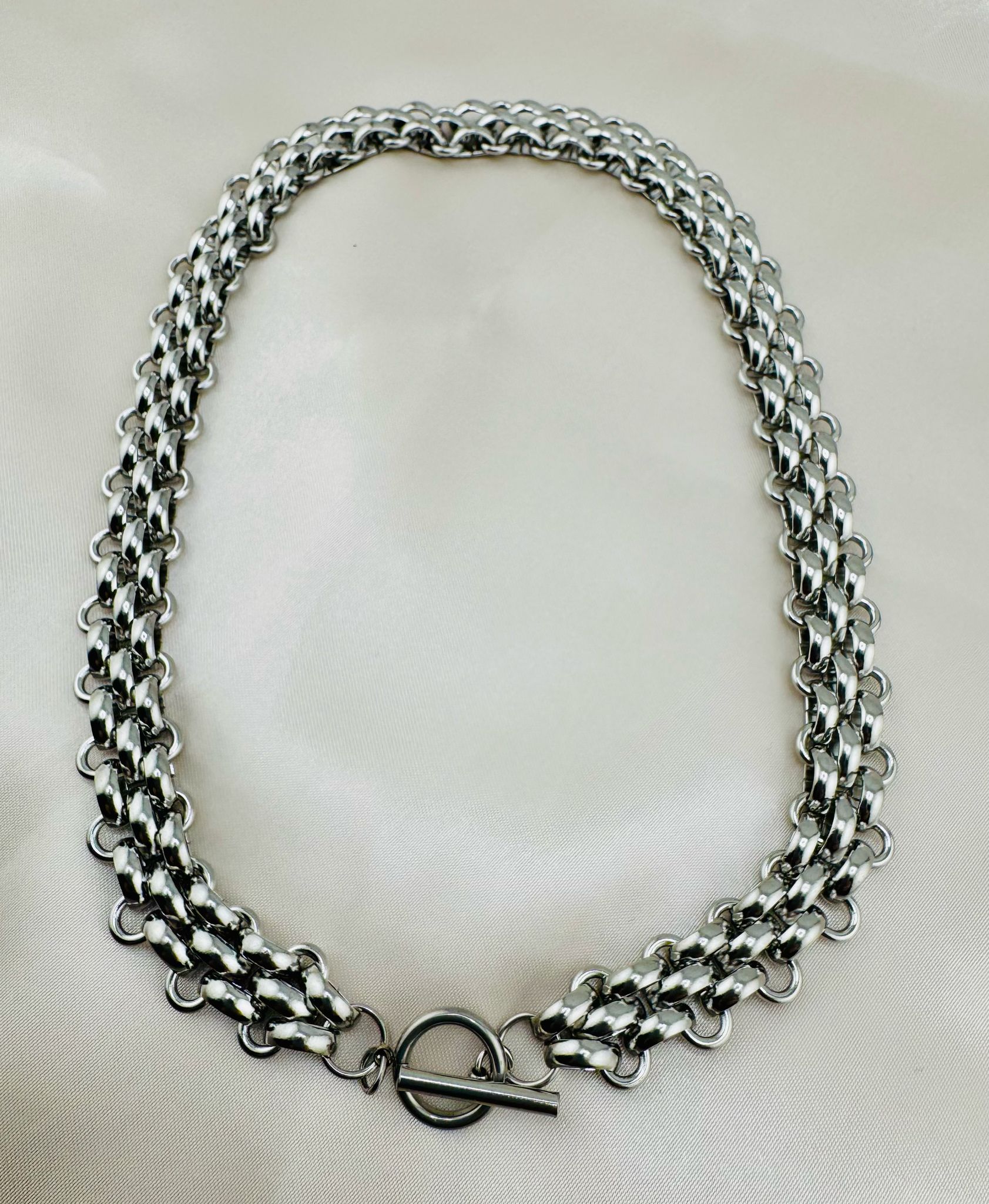 Geometric Duo Necklace Set – 18K Gold & Silver Plated