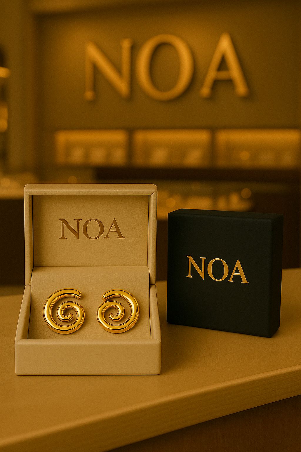 Open Sky Studs – Minimalist 18K Gold-Plated Stainless Steel Earrings | NOA