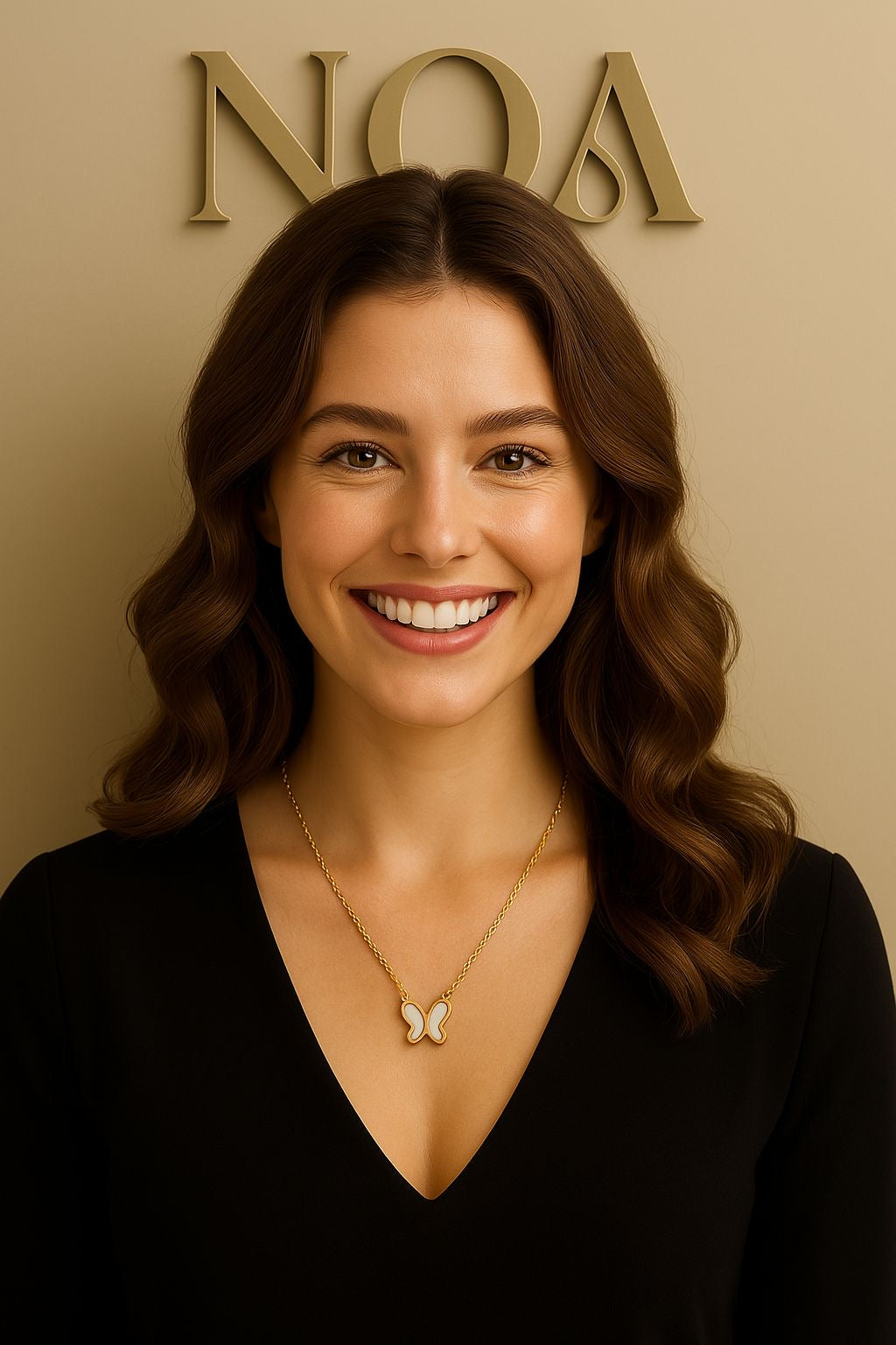 925 Sterling Silver 14K Gold-Plated Mariposa Necklace