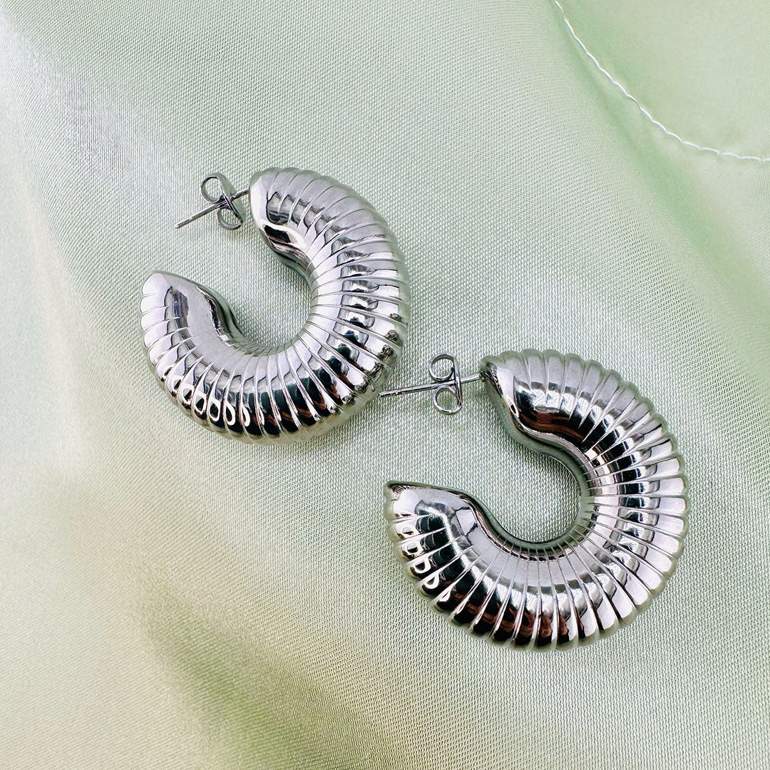 Geo Chic Studs – Bold Titanium Steel Earrings in Gold or Silver | NOA