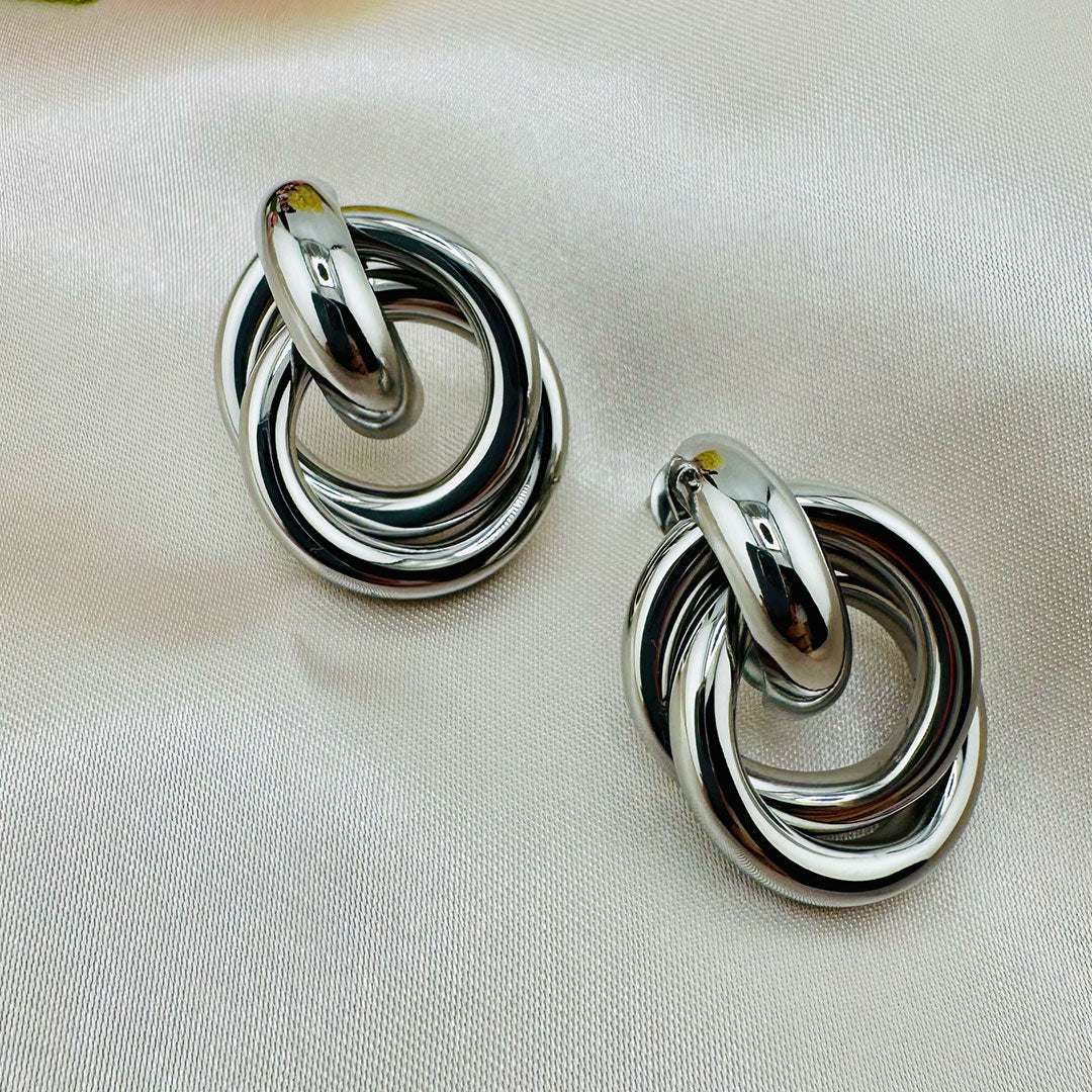 NOA's Titanium Steel Geometric Trend Stud Earrings